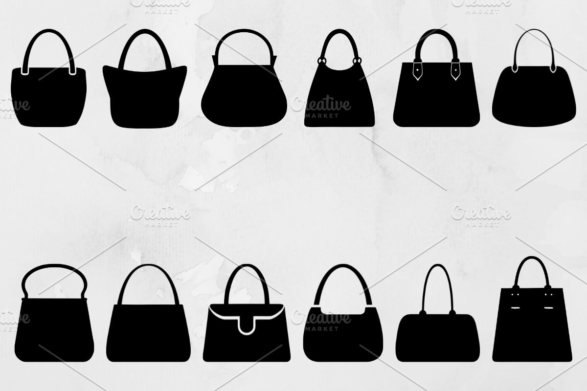 Handbag Silhouette SVG, an Object Illustration by newminddesign (Photo 1 of 3)