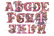Pink Steampunk Alphabet, a Decorative Illustration by GlamArtZhanna (Thumbnail 3 of 6)