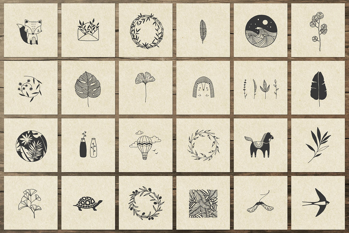 150 Hand Drawn Elements -Nature II-, an Animal Illustration by Michael Rayback Design (Photo 2 of 8)