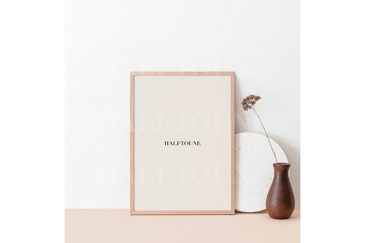Styled Wooden Frame Mockup, a Mockup by HALFTOUNE (Photo 4 of 5)
