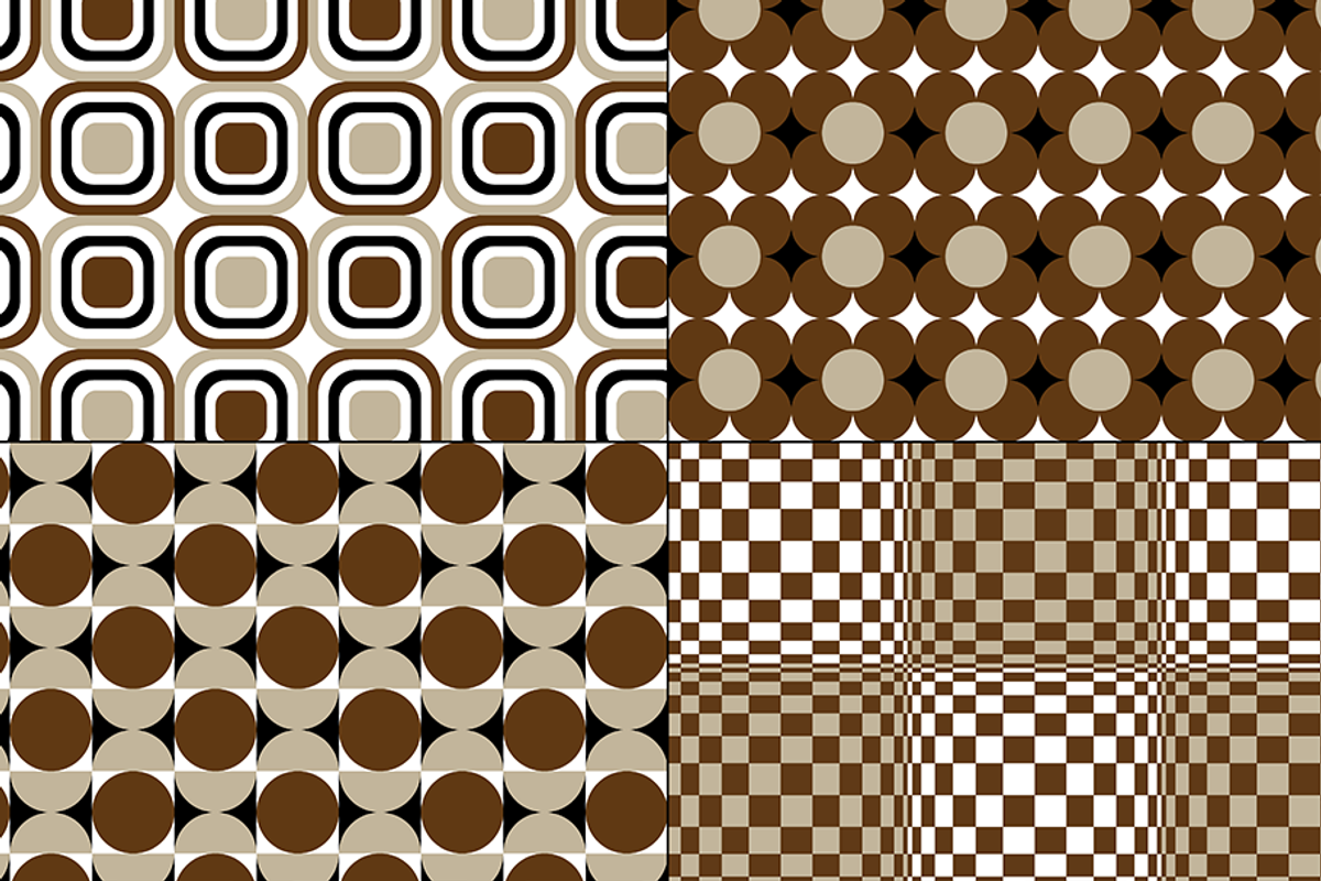 Brown & Black Mod Geometric Patterns preview 2