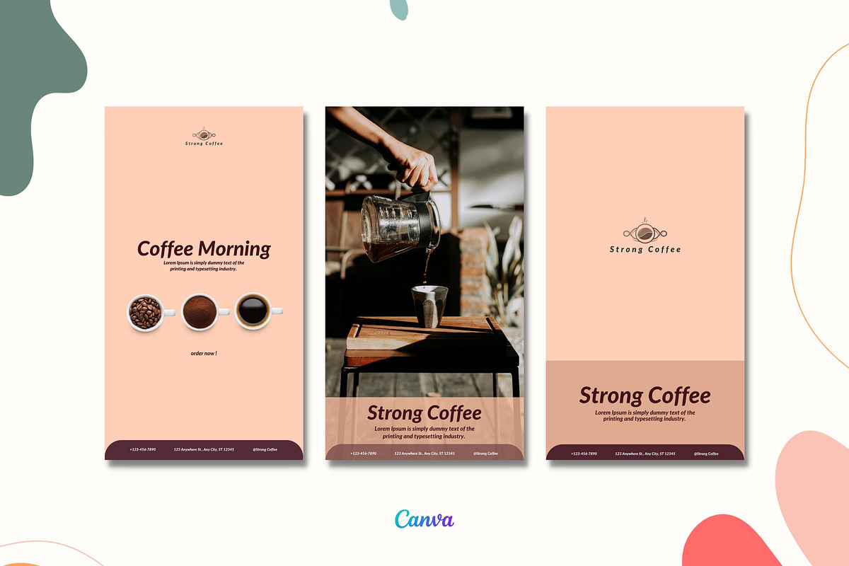 Strong Coffee - Instagram Template, a Social Media Template by Aji Gallery (Photo 5 of 8)