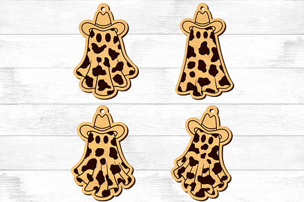 Cowboy Ghost Earrings SVG Laser Cut