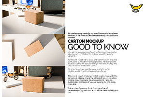 Brown Carton Delivery Box Mockup