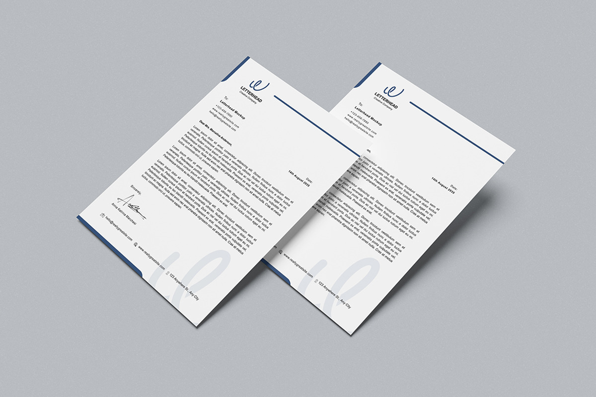 Letterhead Mockup, an Advertising Mockup by xavier_studio (Photo 5 of 5)