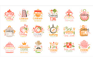 Cooking Time Logo Dresign Set