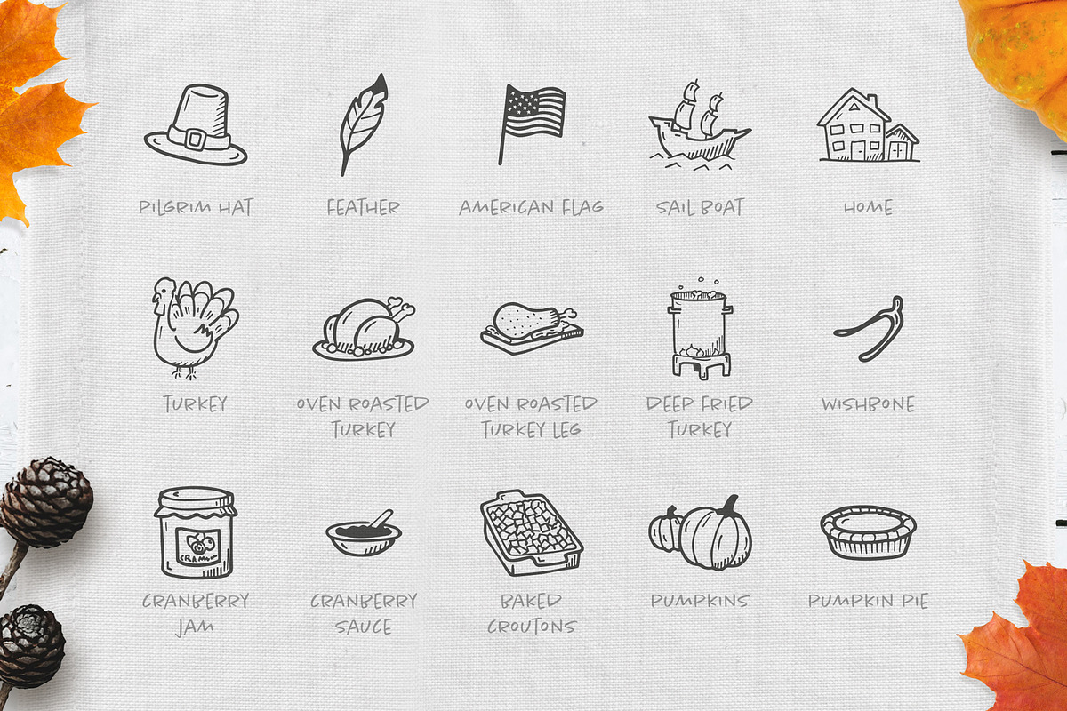 Thanksgiving - Hand Drawn Icons, an Icon by Good Stuff No Nonsense (Photo 3 of 7)