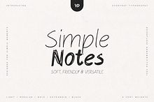 Simple Notes – Soft Handwritten Font