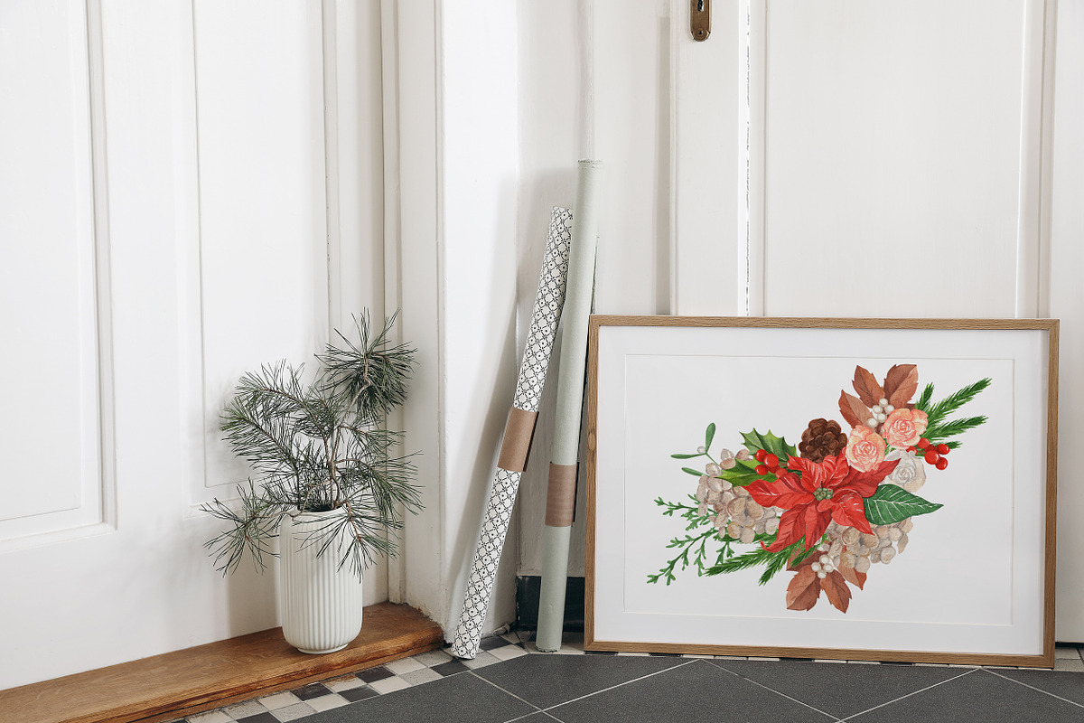 Warm Christmas Watercolor, a Seasonal Illustration by Catch the Dream Art (Photo 2 of 21)