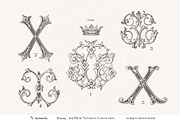 Antique Vintage Monogram Initial X, an Object Graphic by Antique Monograms (Thumbnail 4 of 4)