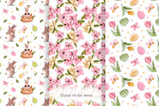 Funny Easter Bunny set +6 patterns, a Decorative Illustration by Kristina Crocus (Thumbnail 4 of 4)