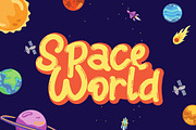 Bigspace Rocket - Kids Bold Fun Font, a Blackletter Font by Dhabee (Thumbnail 4 of 9)