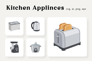 Kitchen Appliances Icons Pack, a Duotone Icon by vectorstank