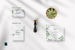 Greenery Wedding Invitation Set