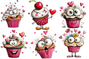 Quriky Valentine cupcake Clipart, an Illustration by Designworld (Thumbnail 2 of 5)