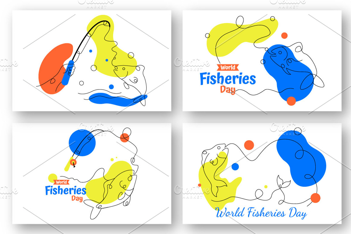 6 World Fisheries Day Illustration, an Animal Illustration by denayunebgt (Photo 2 of 3)
