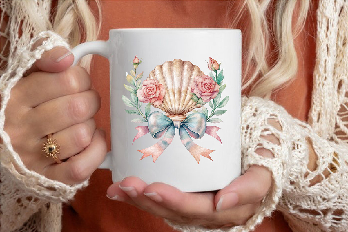 Whimsical Summer Floral Coastal Clip, an Illustration by designcity5 (Photo 5 of 5)