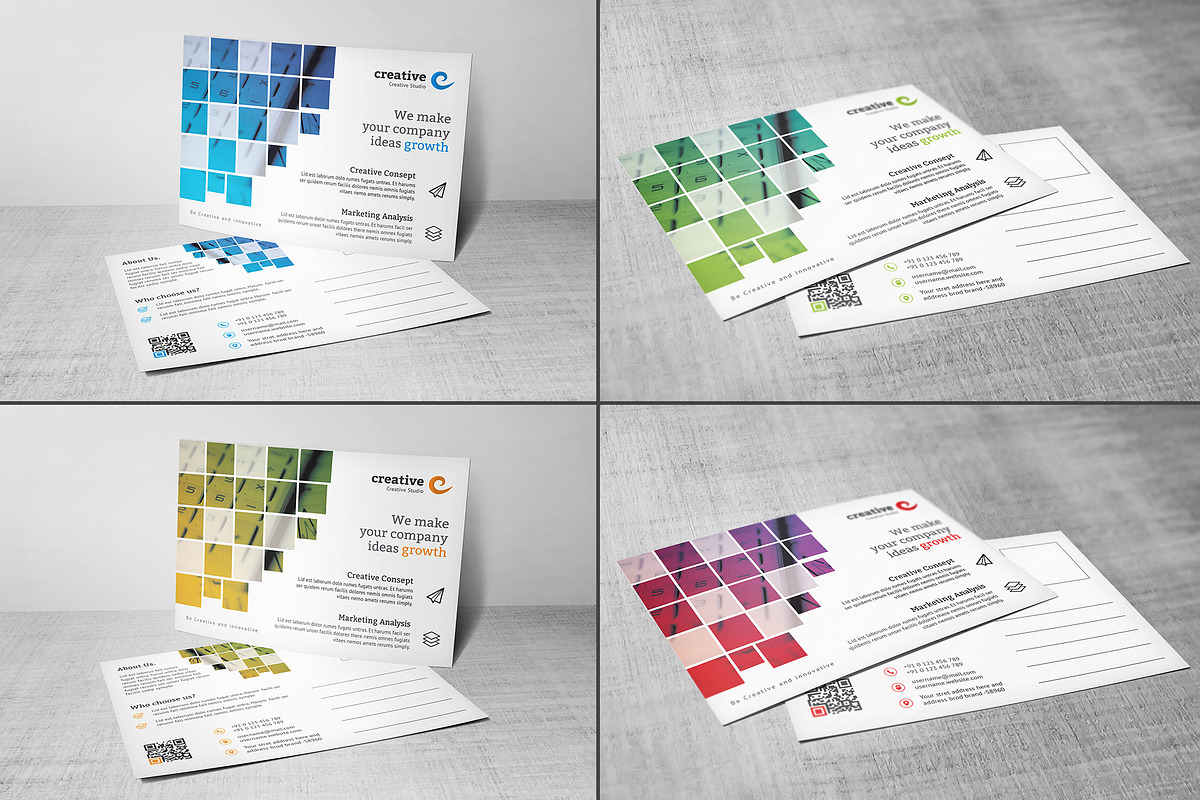 Postcard Bundle, a Card Template by GenerousArt