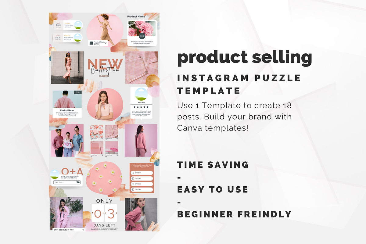 Pink Sale Instagram Puzzle Template, a Social Media Template by Social Assumptions (Photo 1 of 10)