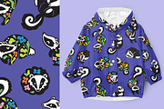 Floral Badgers, a Pattern Graphic by PenguinHouse (Thumbnail 4 of 6)