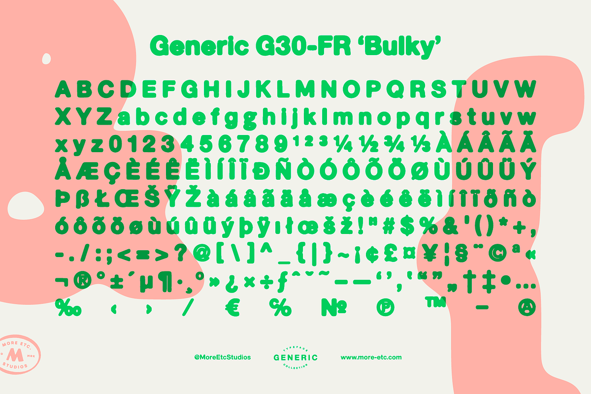 Generic – Formal Release (3 Fonts), a Sans Serif Font by More Etc. Studios (Photo 9 of 10)