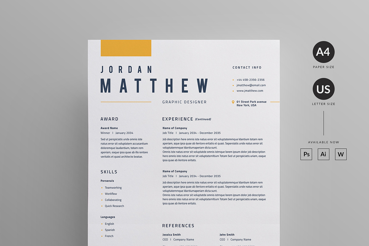 Resume/CV, a Resume Template by Reuix Studio (Photo 2 of 5)