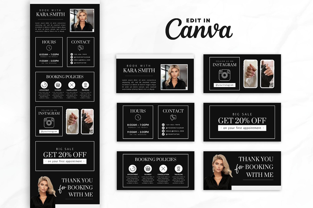 Nail Tech Acuity Scheduling • Canva, a Websites & App Template by OniriqveDesigns (Photo 2 of 8)