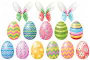 Watercolor Easter Egg Collection Set, an Animal Illustration by YenzArtHaut (Thumbnail 3 of 3)