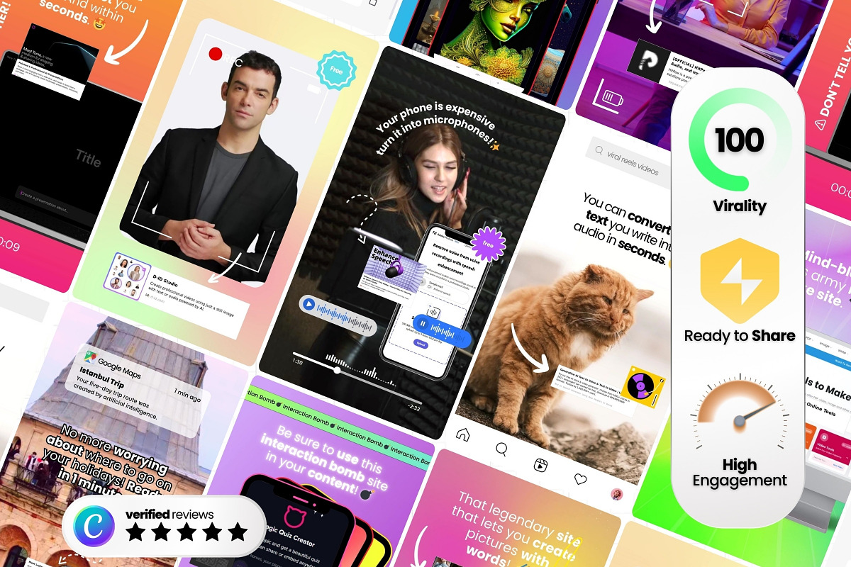 Viral Instagram Reels Templates v4, a Social Media Template by Virall (Photo 2 of 10)