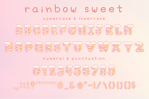 Rainbow Sunset - SVG Color Cute Font