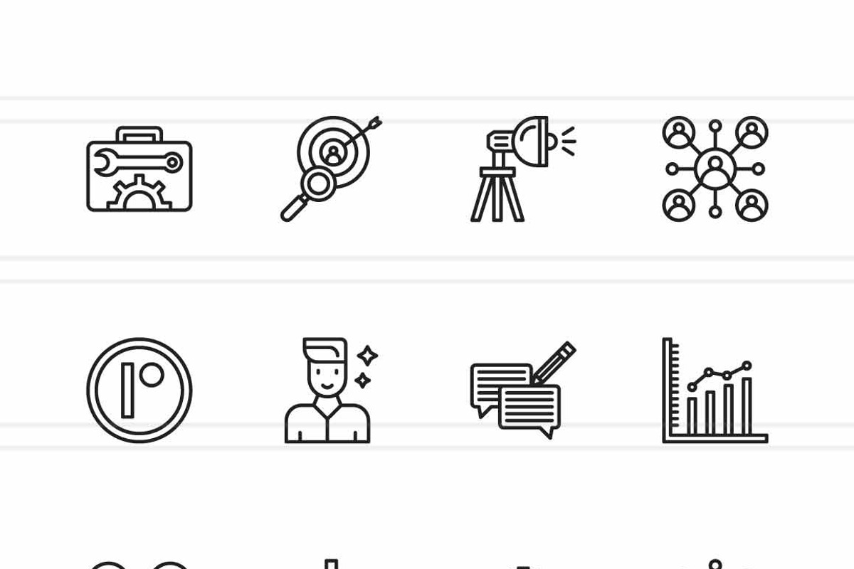 25 Creator Economy Line Icons, an Icon by IconBunny (Photo 2 of 2)