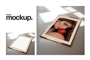 Frame Mockup #105, Gold Portrait, a Print Template by Kzara Visual Concepts