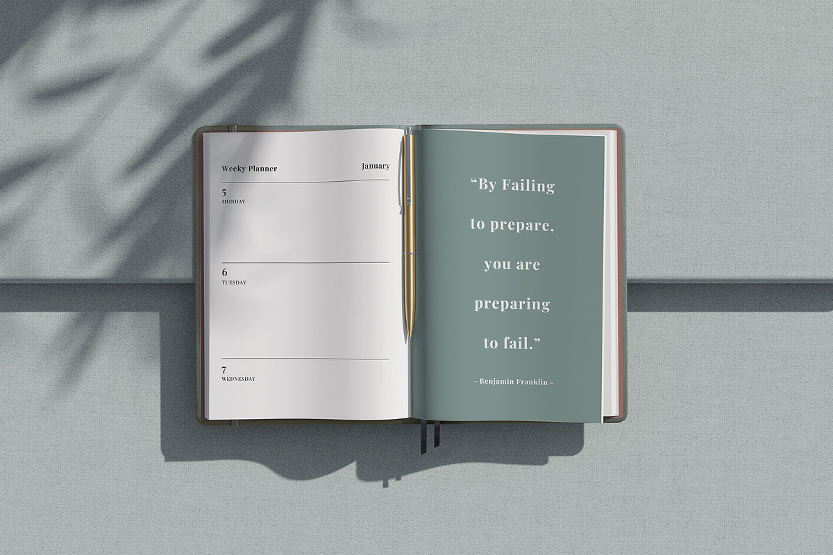 Elega - Minimal Notebook Mockups, a Books & Magazine Mockup by JafarNation (Photo 3 of 11)