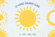 Hand Drawn Suns, an Object Graphic by PixMarket (Thumbnail 1 of 3)