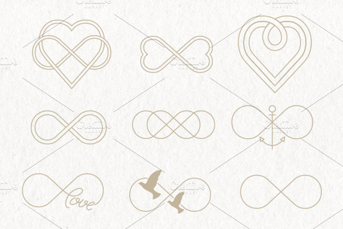 30 Infinity Symbols EPS & PNG, an Outline Icon by Pixejoo (Photo 3 of 5)