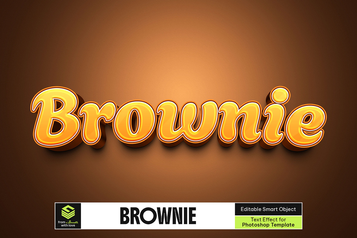 Brownie Text Effect, a Layer Style Add-On by dokudokunomi (Photo 1 of 4)