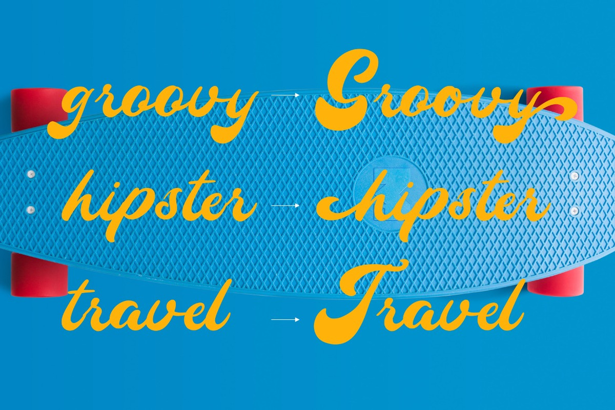 Gouffas - Retro Fun Font, a Handwritten Font by Dhabee (Photo 14 of 16)