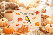 Autumn Thanksgiving Clipart PNG, a Seasonal Illustration by Where summer is (Thumbnail 12 of 12)