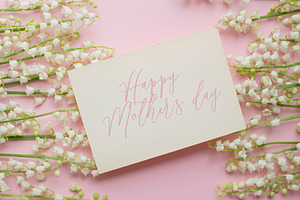 Mother's day card featuring anniversary, background, and beautiful