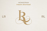 LR RL Wedding Monogram Logo, a Branding & Logo Template by LogoAV (Thumbnail 6 of 6)