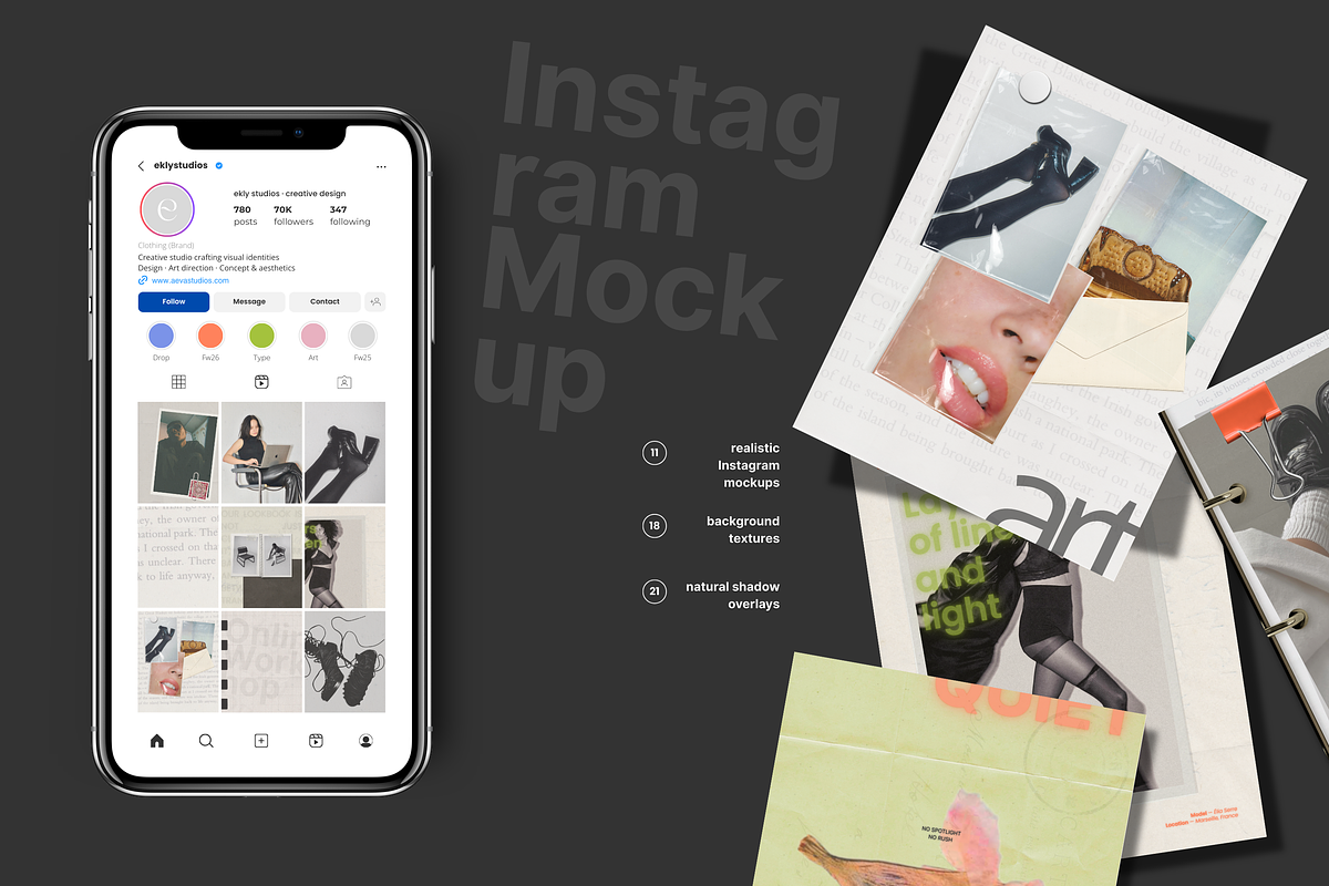 Instagram Mockup for Canva 4:5 Feed, an iPhone Mockup by rainbojelia (Photo 1 of 13)