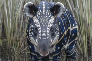 A close-up shot captures a Tapir as, an Animal Photo by ZinetroN