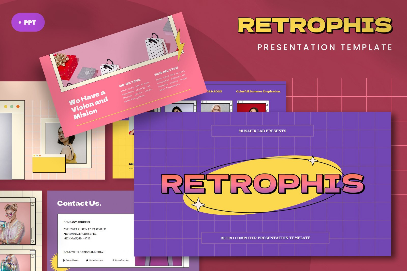 Retrophis Powerpoint Template, a Presentation Template by Annora Studio