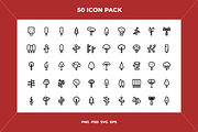 Trees icons, an Outline Icon by Wencory (Thumbnail 1 of 2)