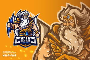 Zeus Mascot Esport Logo, a Branding & Logo Template by prps.std