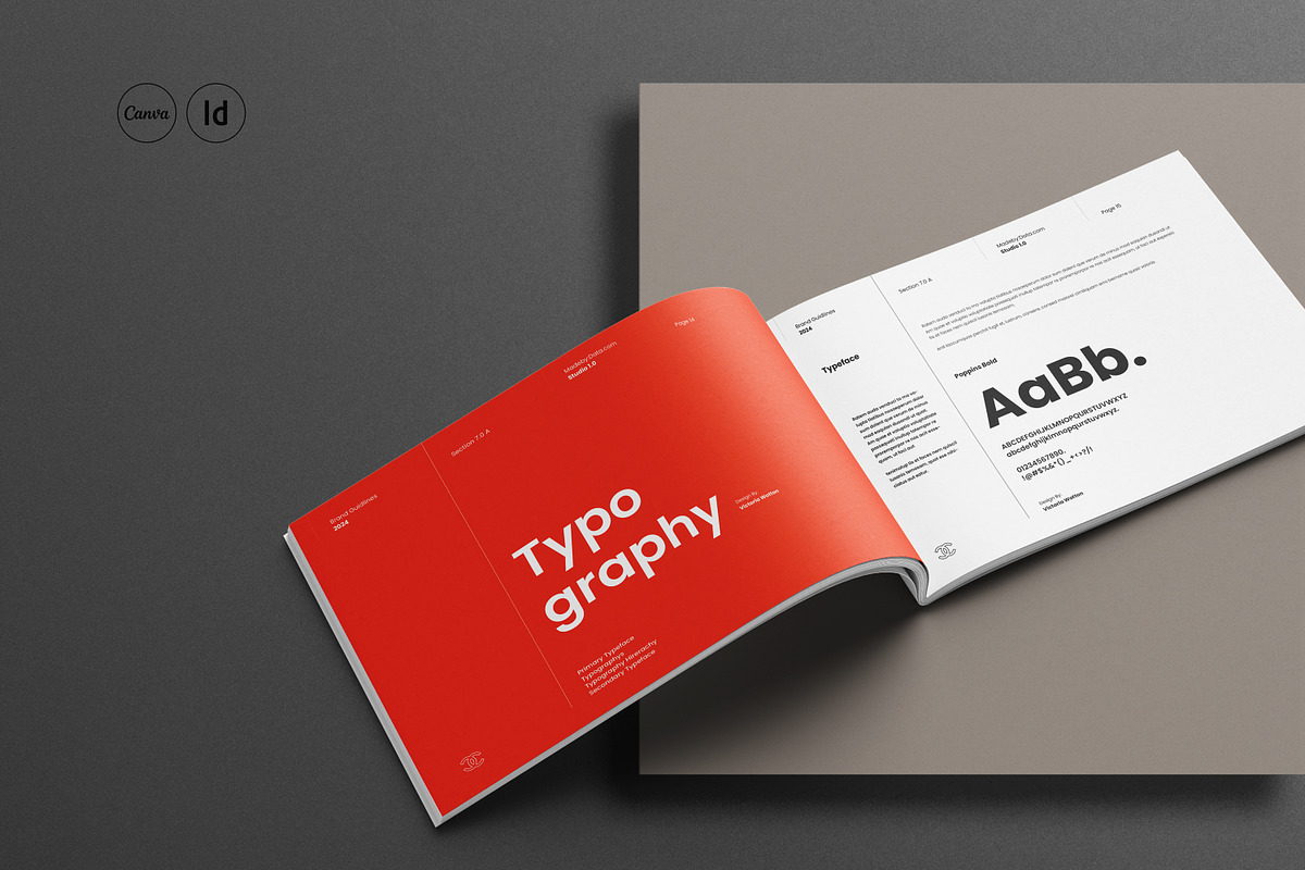 Brand Guideline Templates - CANVA, a Templates & Theme by creathrivestudio (Photo 6 of 13)