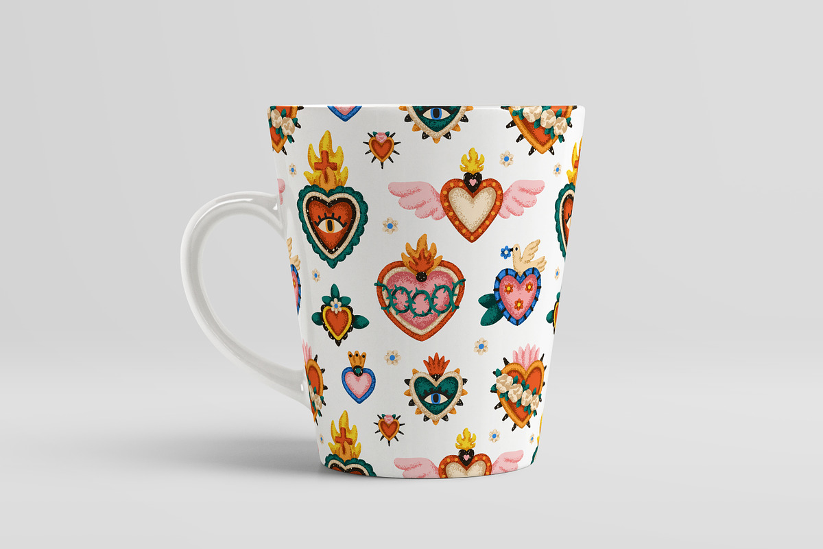 Mexican hearts seamless patterns, a Pattern Graphic by Good Studio (Photo 12 of 13)