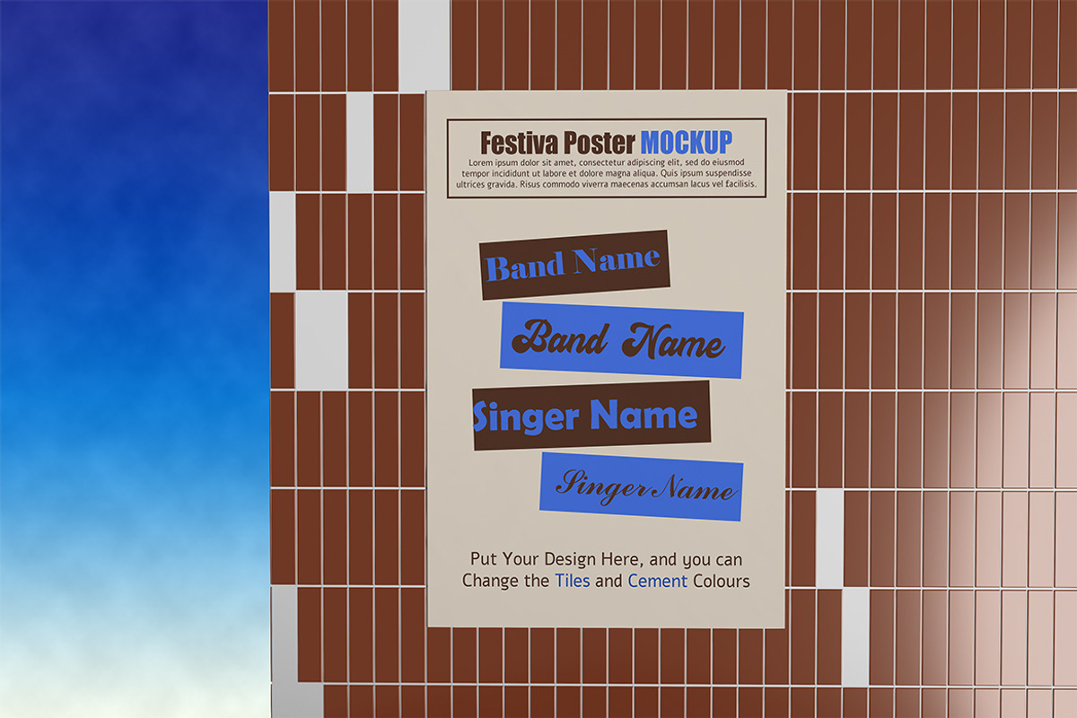 Festival Poster Mockup, a Product Mockup by xavier_studio (Photo 2 of 5)