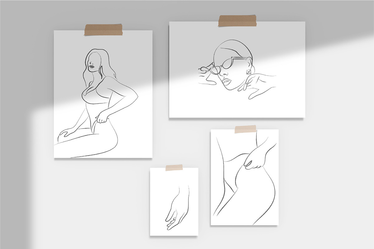 Women's Line Art Illustrations, a Person Illustration by La Petite Line Art (Photo 3 of 17)