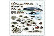 Antique Maps Vector Bundle, an Illustration by Vector Clash (Thumbnail 8 of 9)